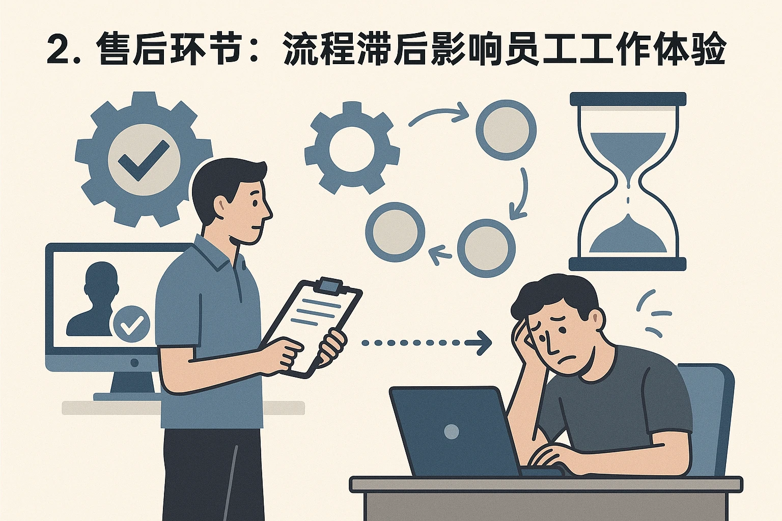 2. 售后环节：流程滞后影响员工工作体验