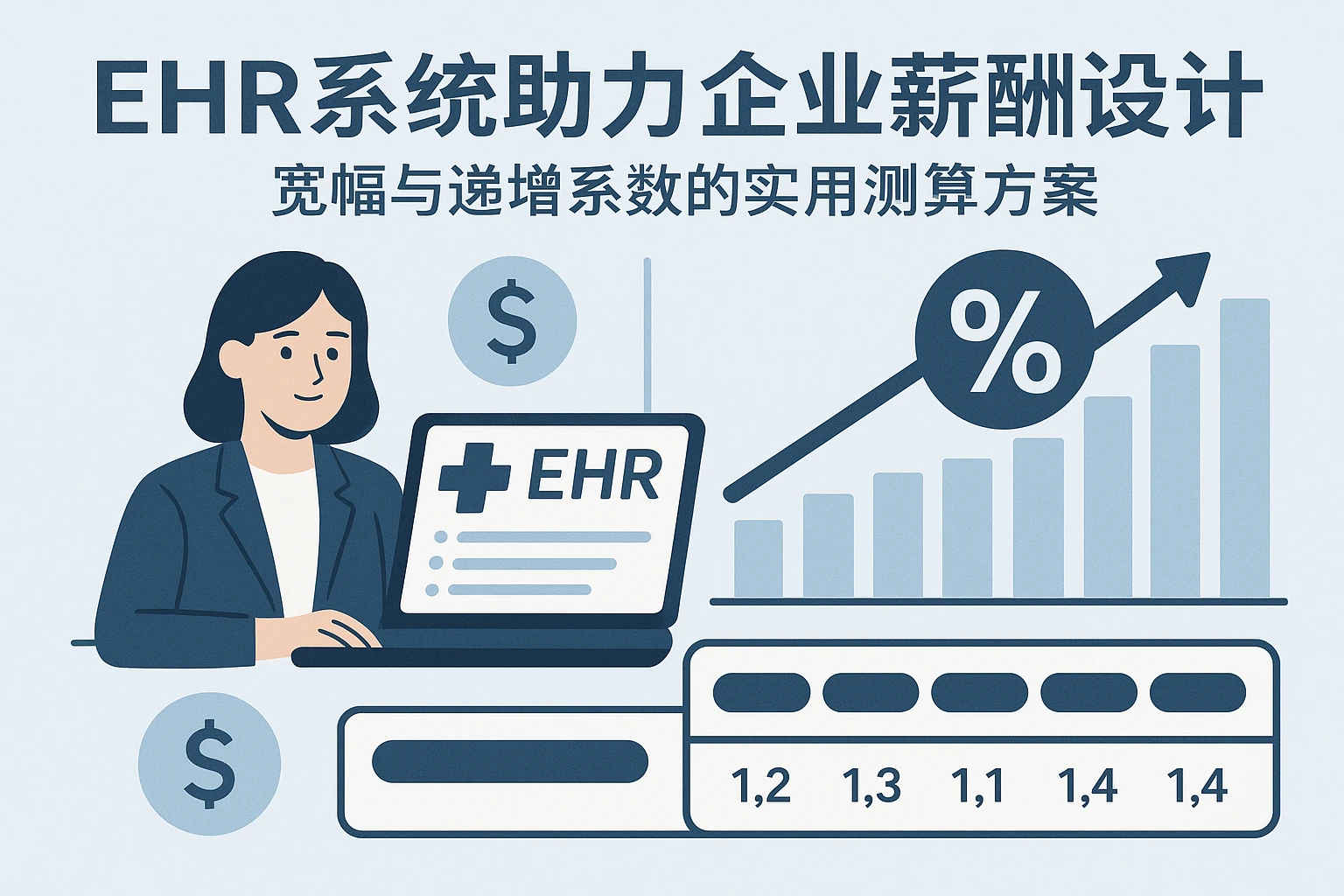 EHR系统助力企业薪酬设计：宽幅与递增系数的实用测算方案