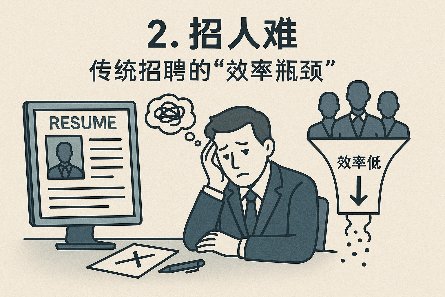 2. 招人难：传统招聘的“效率瓶颈”