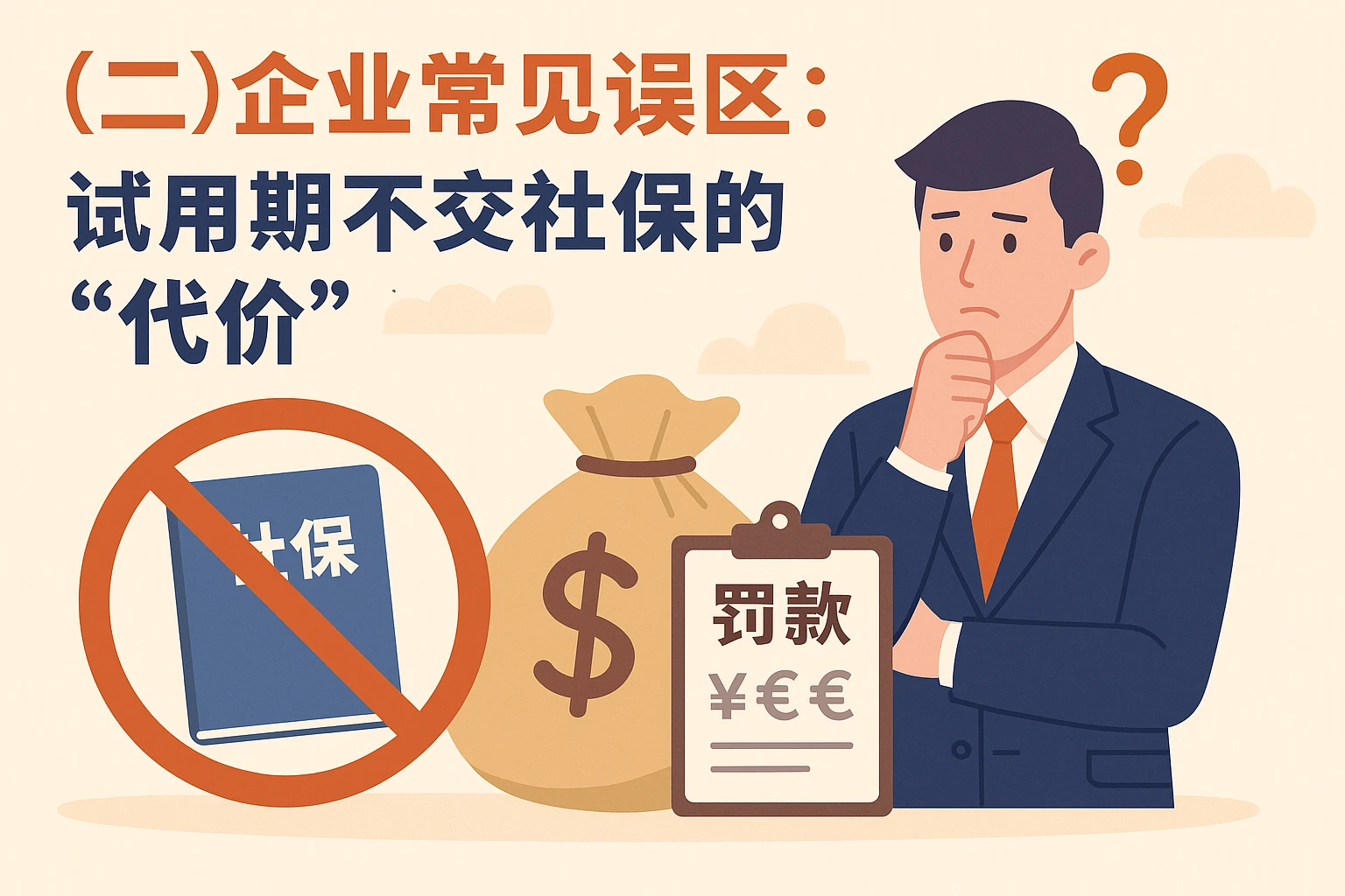 （二）企业常见误区：试用期不交社保的“代价”
