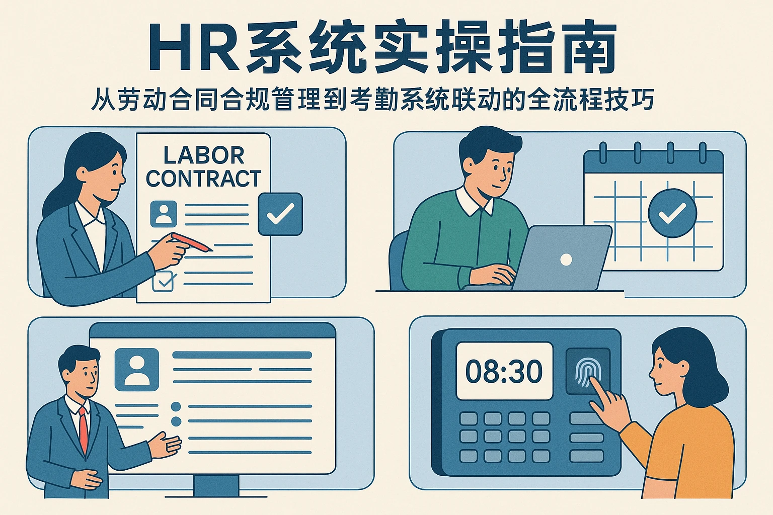 HR系统实操指南：从劳动合同合规管理到考勤系统联动的全流程技巧