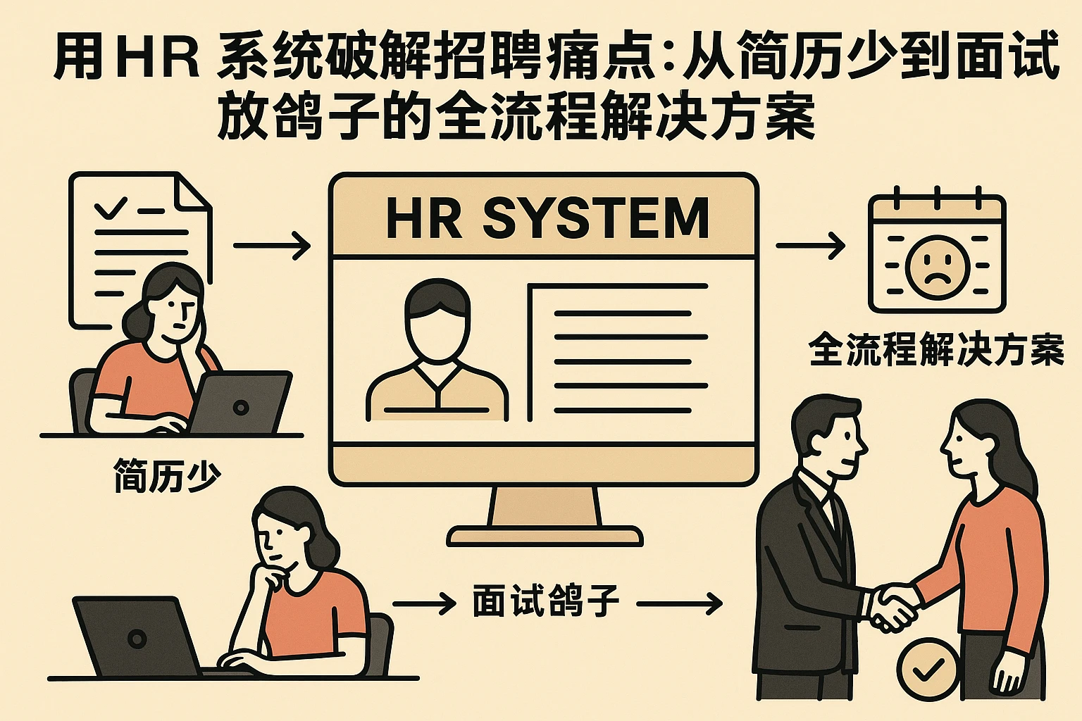用HR系统破解招聘痛点：从简历少到面试放鸽子的全流程解决方案