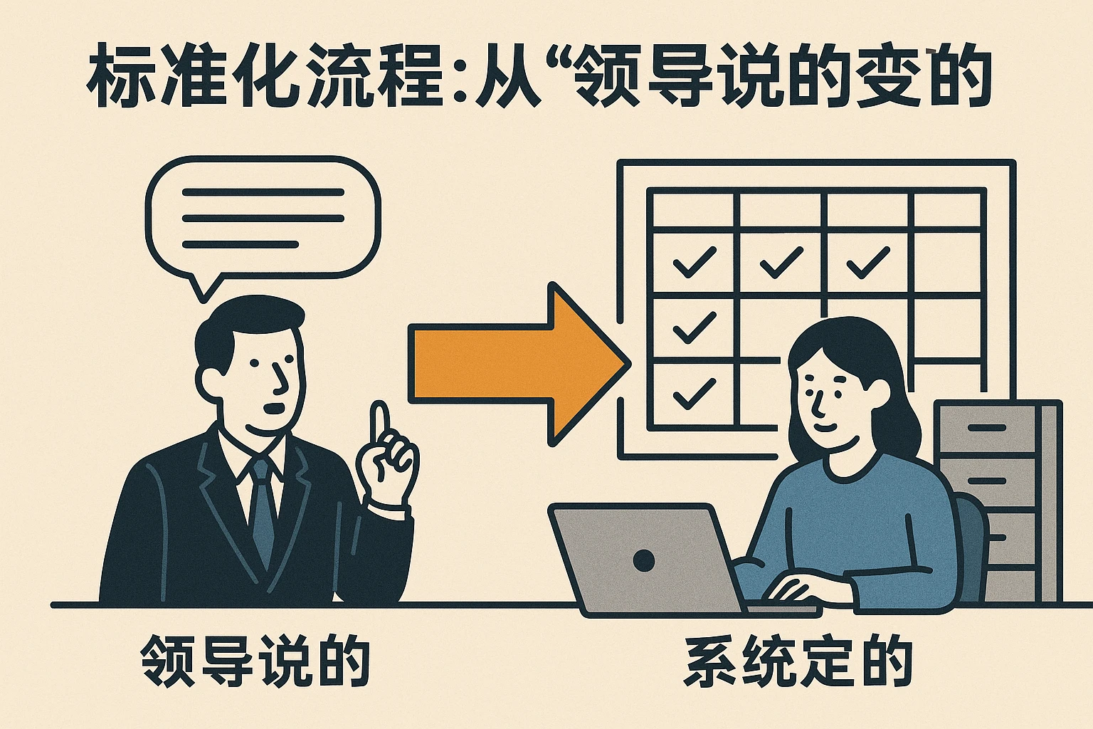 1. 标准化流程：让“领导说的”变成“系统定的”