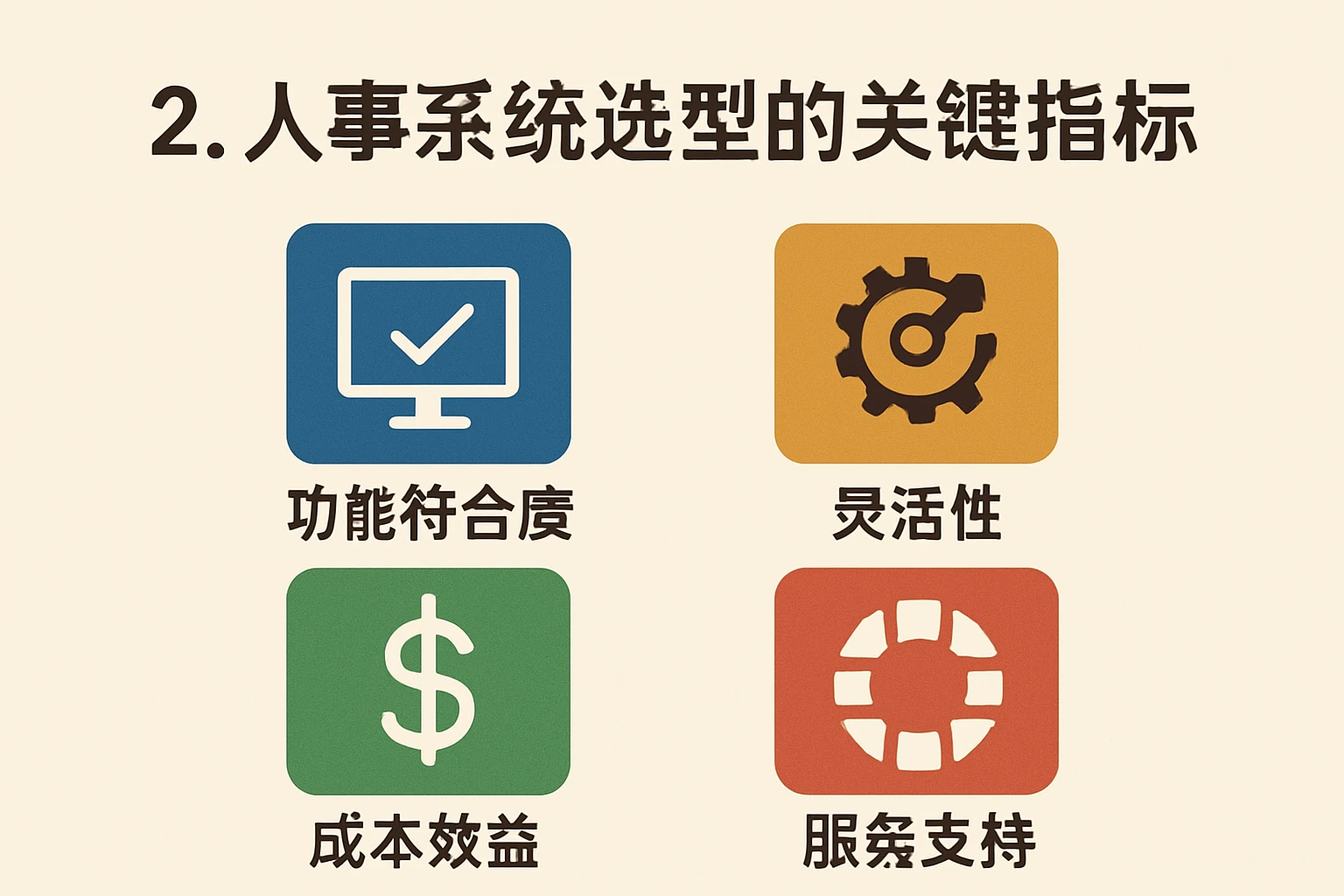 2. 人事系统选型的关键指标