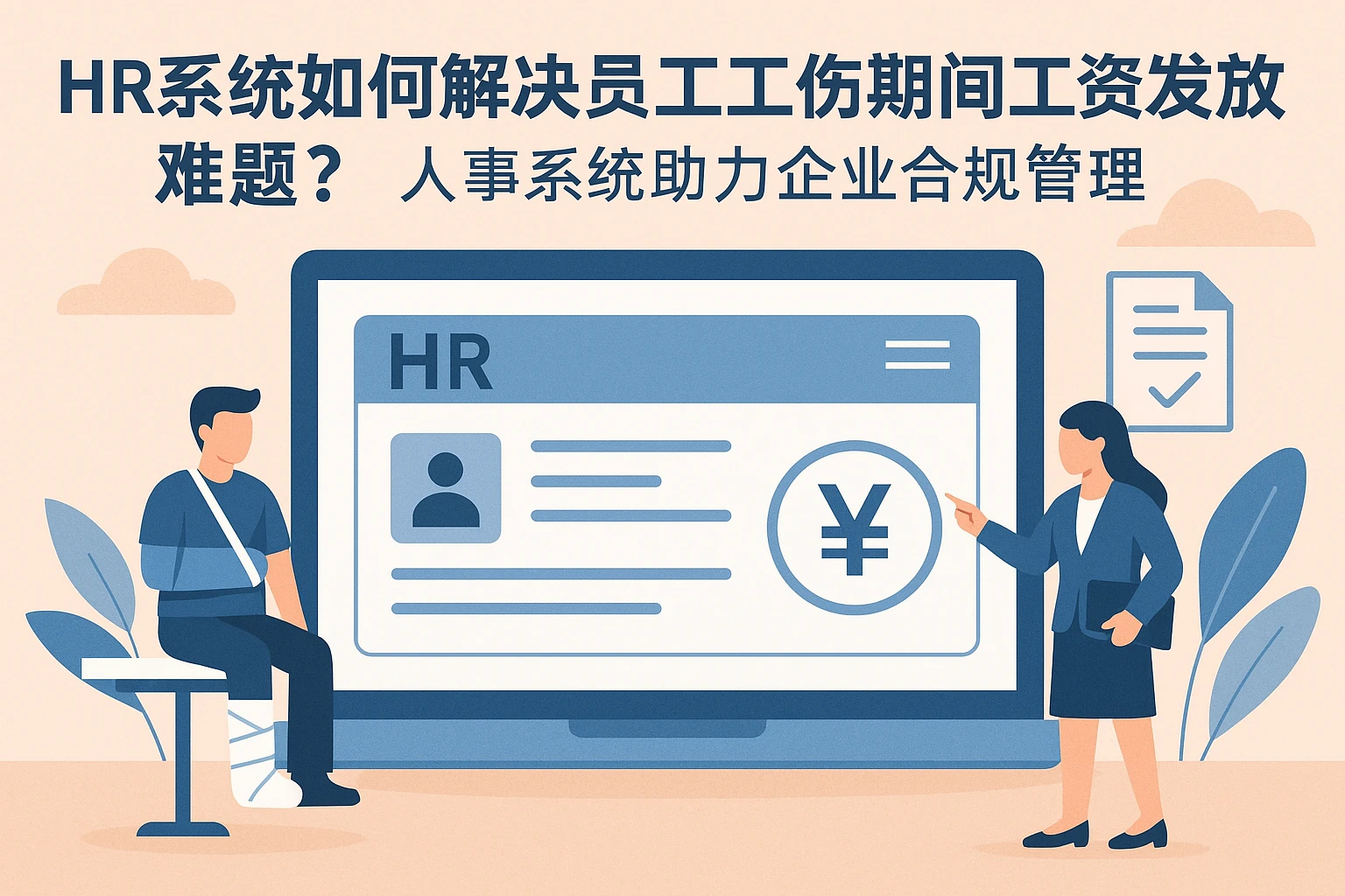 HR系统如何解决员工工伤期间工资发放难题?人事系统助力企业合规管理