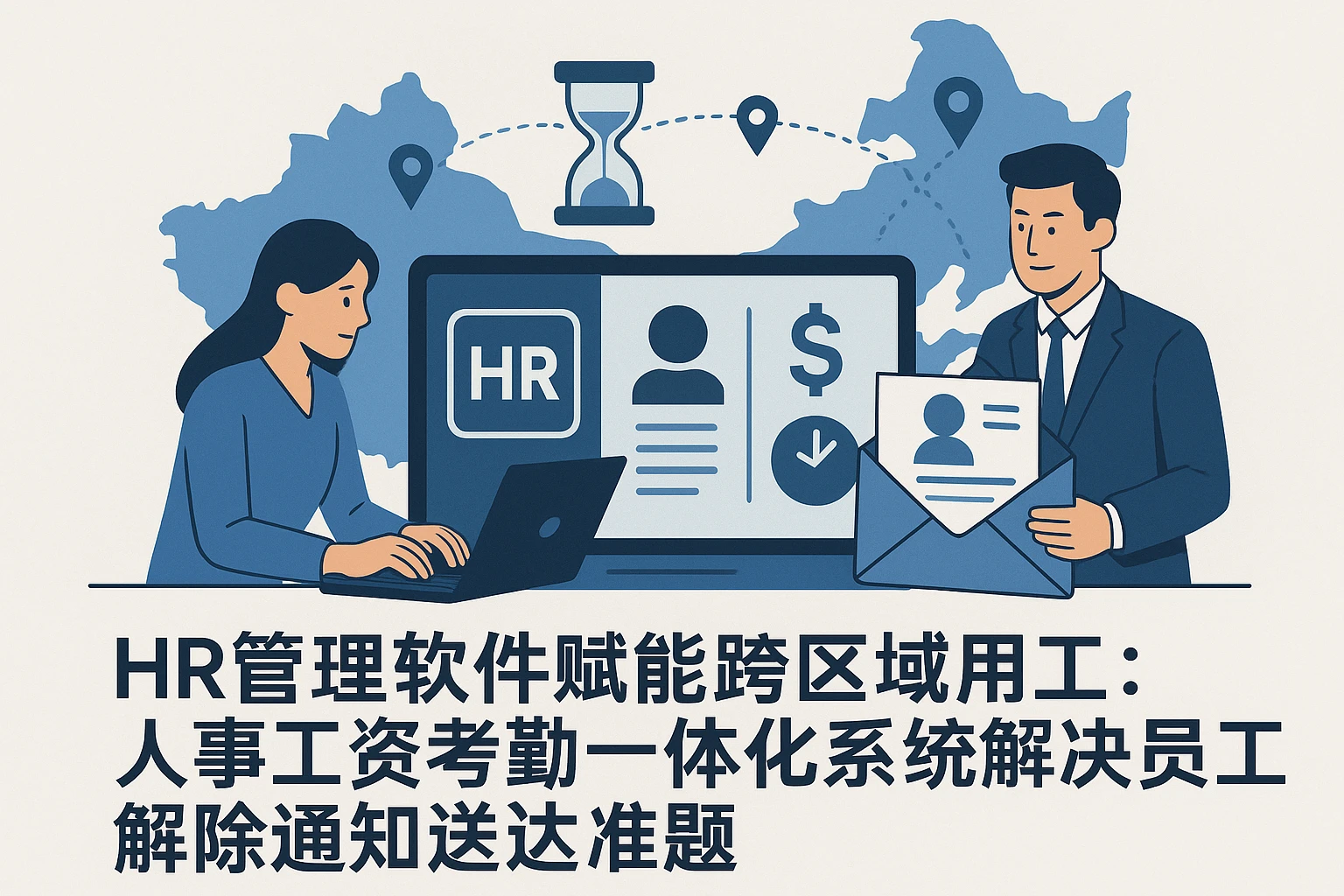 HR管理软件赋能跨区域用工：人事工资考勤一体化系统解决异地员工解除通知送达难题