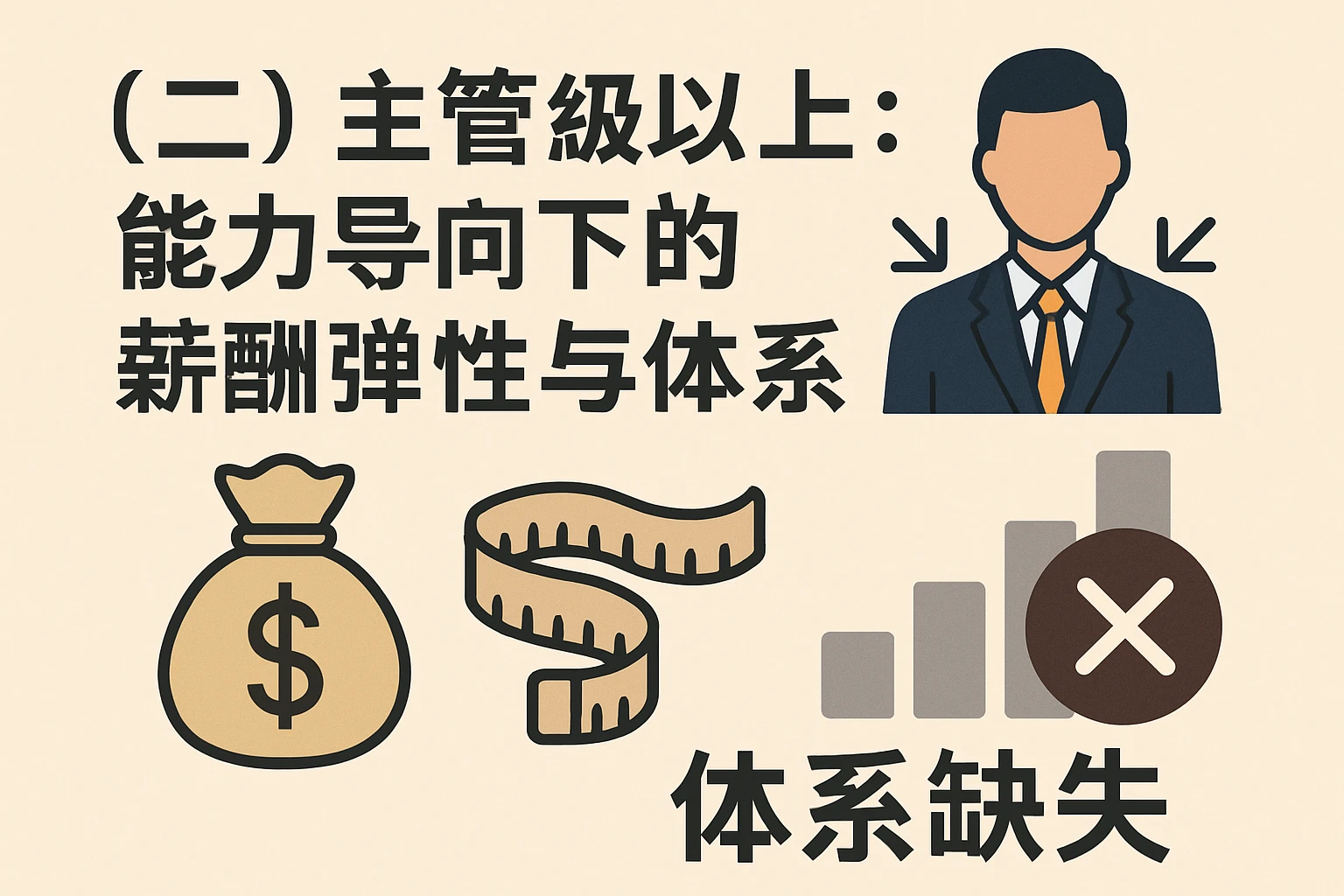 （二）主管级以上：能力导向下的薪酬弹性与体系缺失