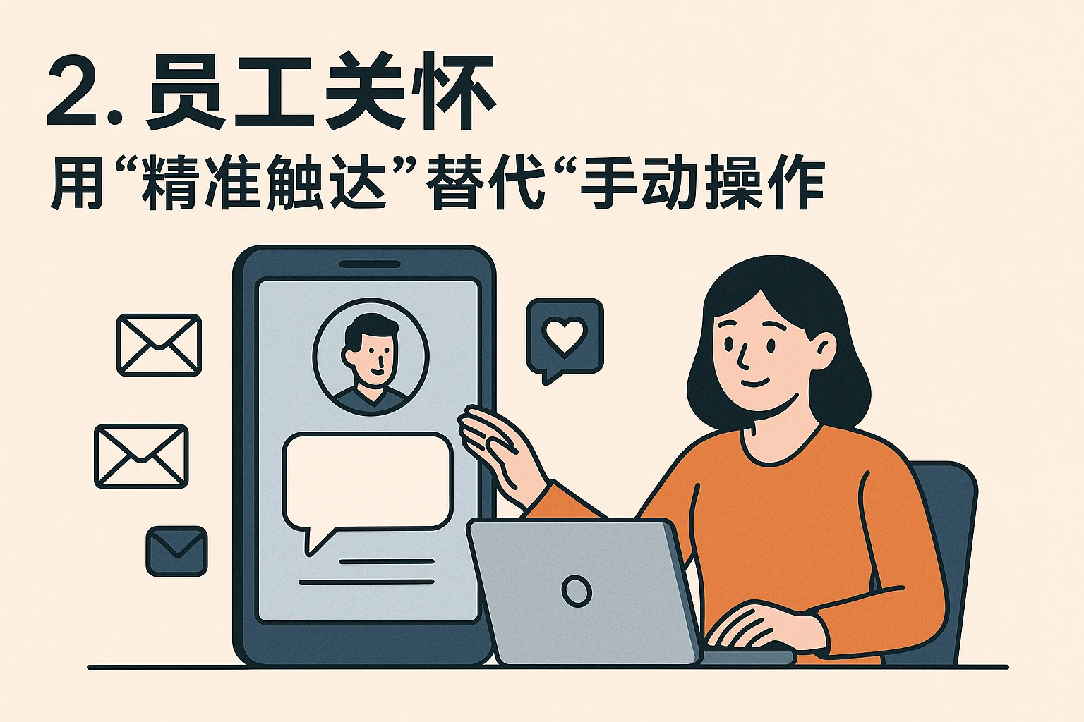 2. 员工关怀：用“精准触达”替代“手动操作”