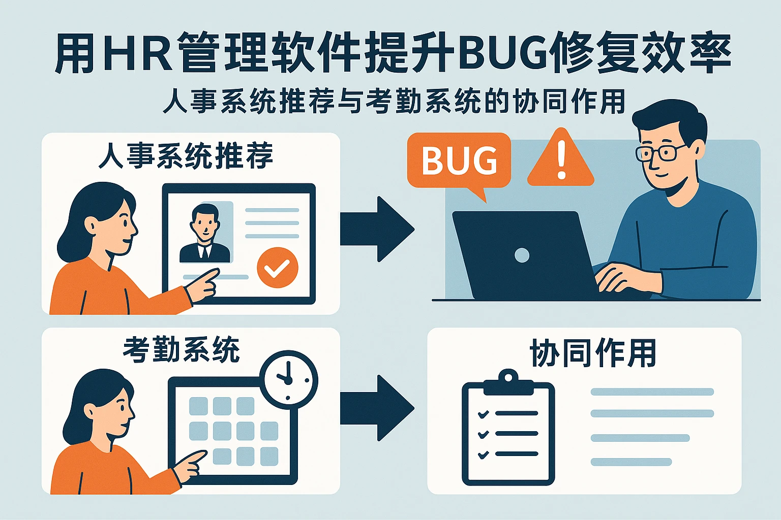 用HR管理软件提升BUG修复效率：人事系统推荐与考勤系统的协同作用
