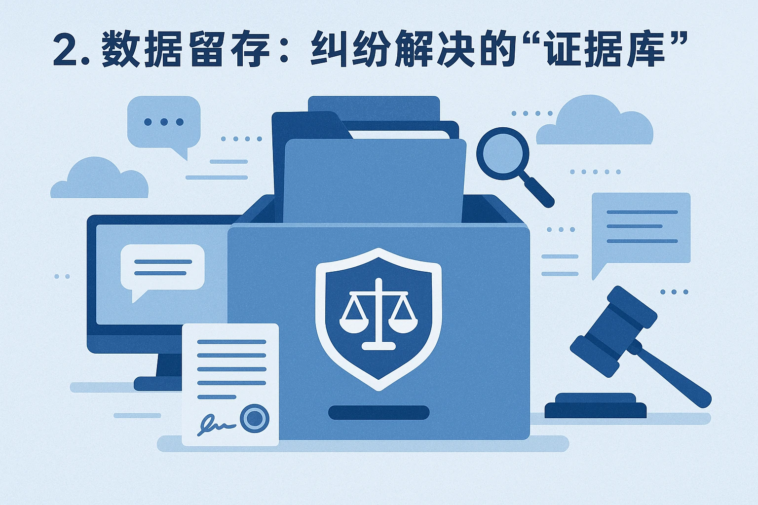 2. 数据留存：纠纷解决的“证据库”
