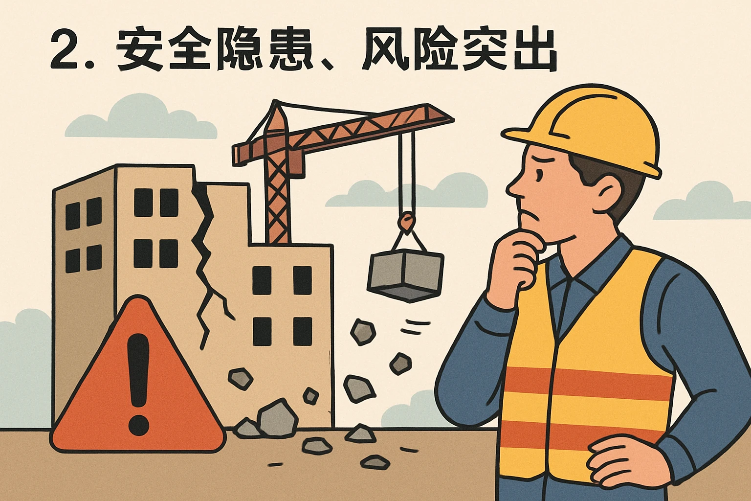 2. 安全隐患，风险突出