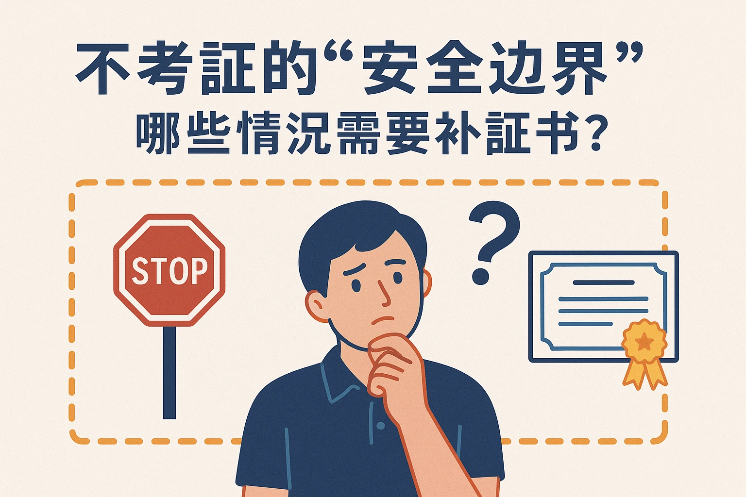 不考证的“安全边界”：哪些情况需要补证书？