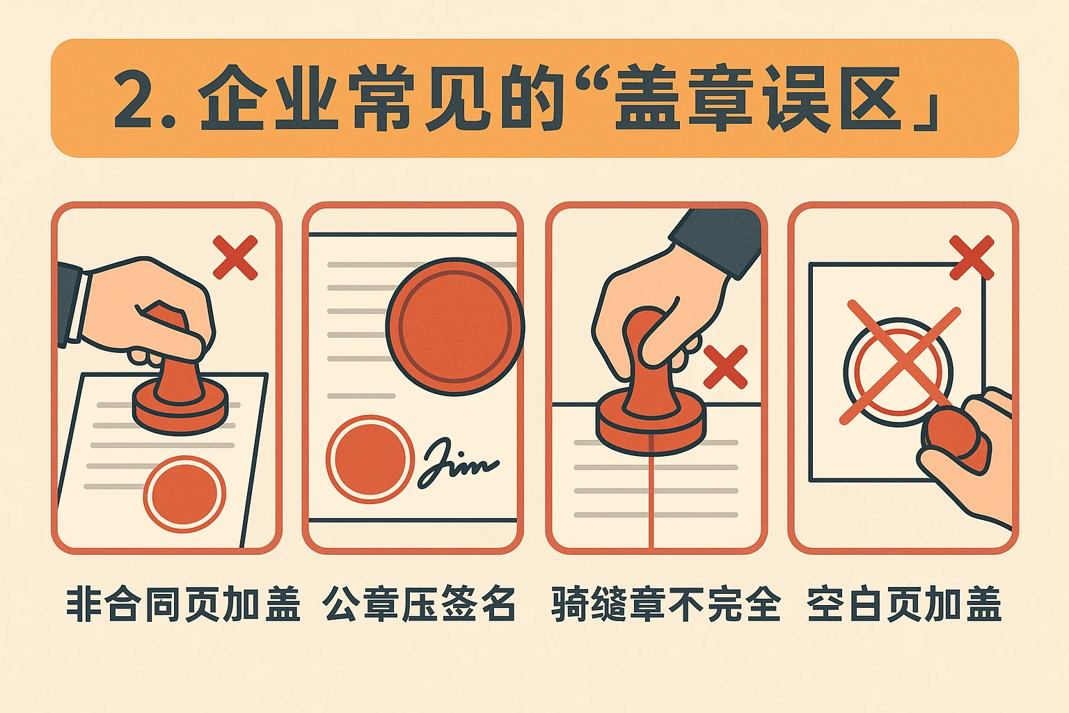 2. 企业常见的“盖章误区”