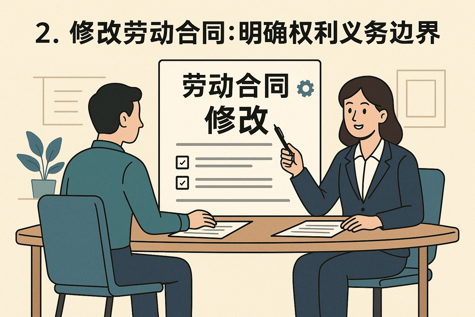 2. 修改劳动合同：明确权利义务边界