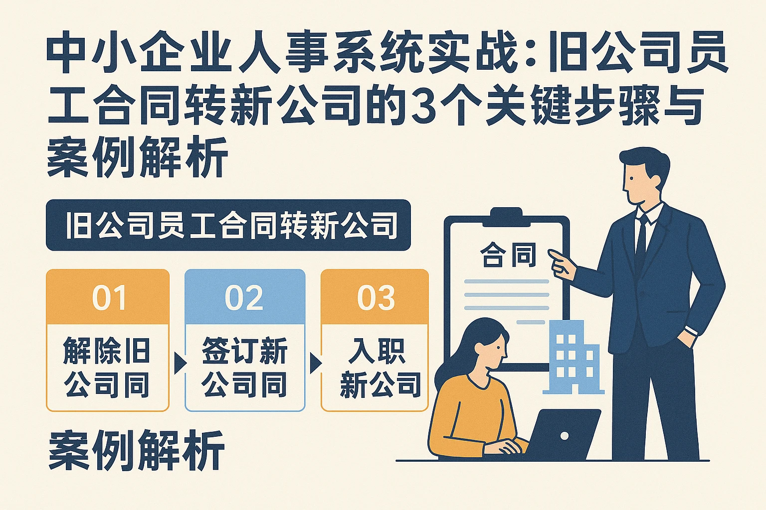 中小企业人事系统实战：旧公司员工合同转新公司的3个关键步骤与案例解析
