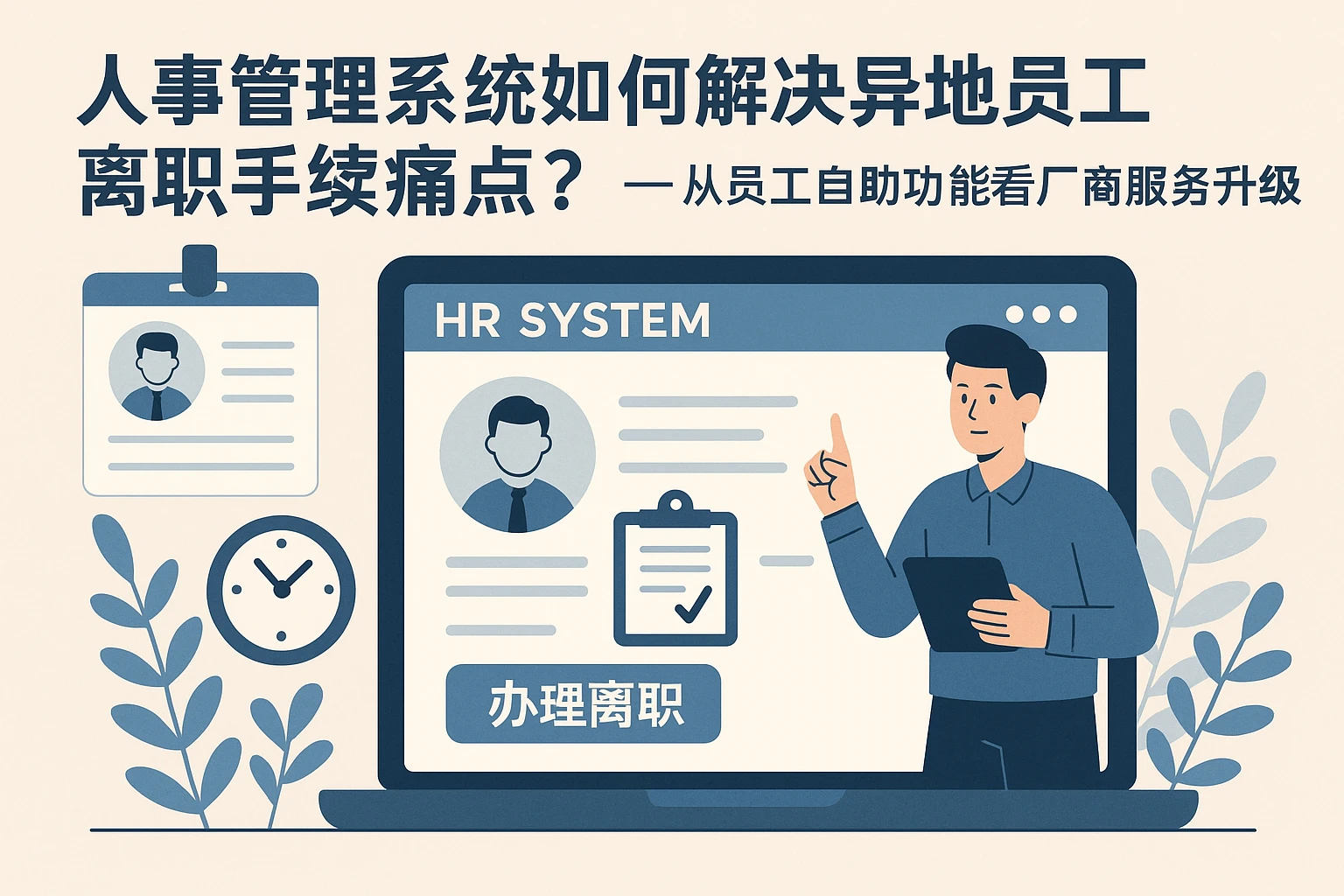 人事管理系统如何解决异地员工离职手续痛点？——从员工自助功能看厂商服务升级