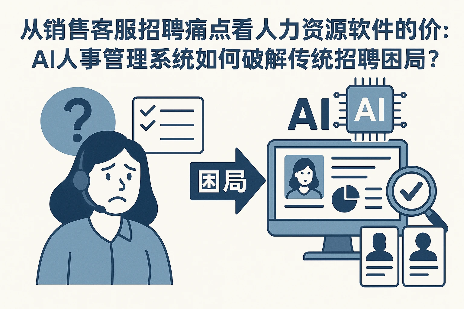 从销售客服招聘痛点看人力资源软件的价值：AI人事管理系统如何破解传统招聘困局？