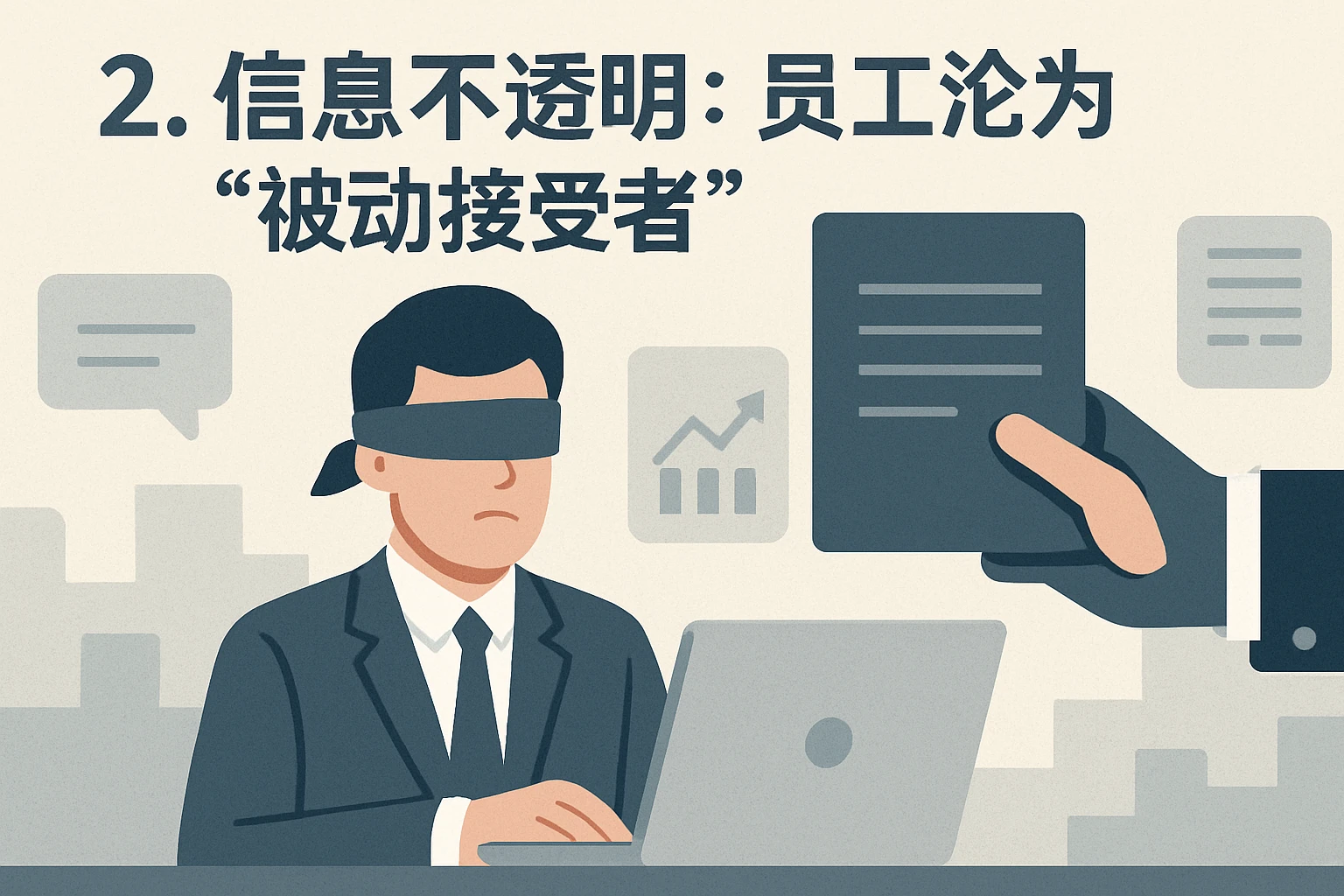 2. 信息不透明：员工沦为“被动接受者”