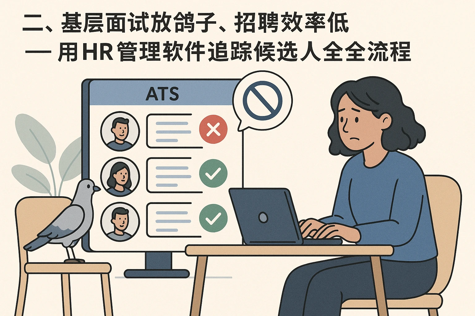 二、基层面试放鸽子，招聘效率低——用HR管理软件追踪候选人全流程