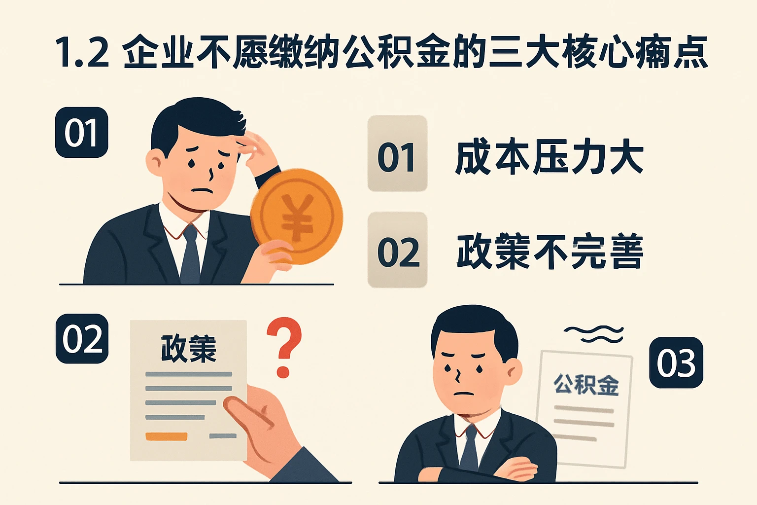 1.2 企业不愿缴纳公积金的三大核心痛点