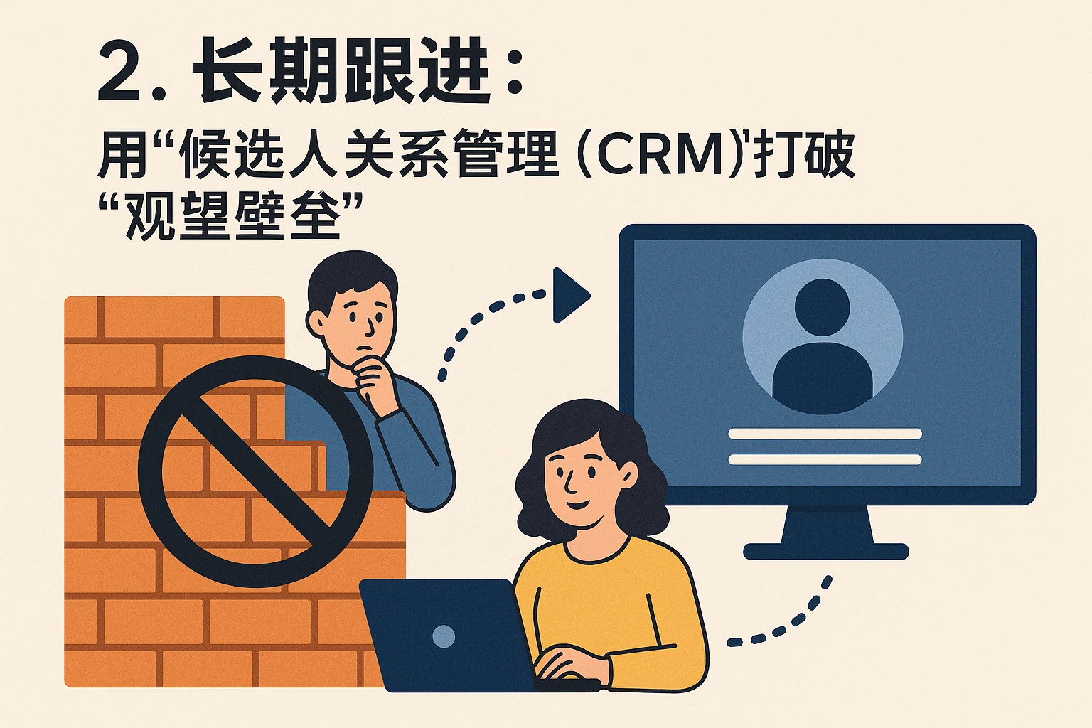 2. 长期跟进：用“候选人关系管理（CRM）”打破“观望壁垒”