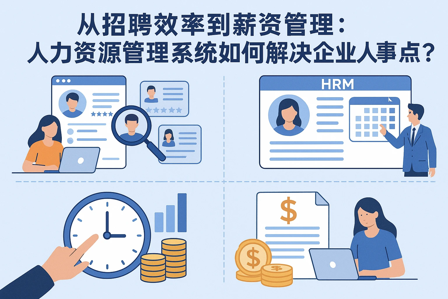 从招聘效率到薪资管理：人力资源管理系统如何解决企业人事痛点？