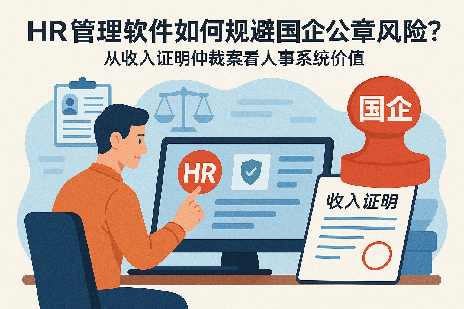 HR管理软件如何规避国企公章风险？从收入证明仲裁案看人事系统价值