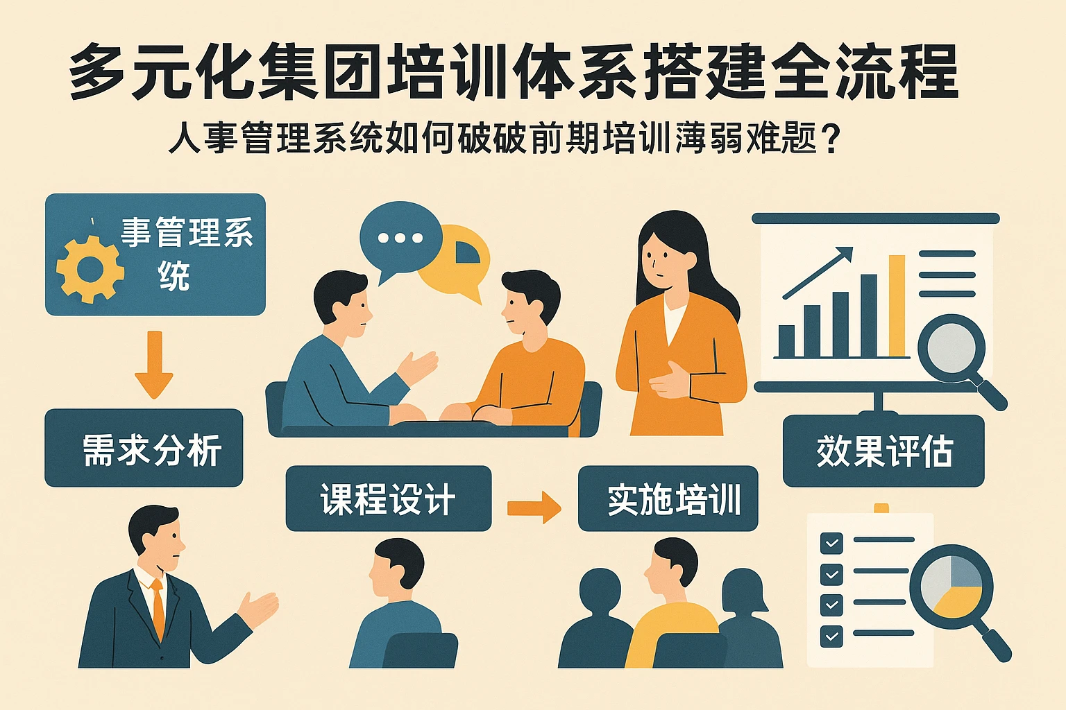 多元化集团培训体系搭建全流程：人事管理系统如何破解前期培训薄弱难题？