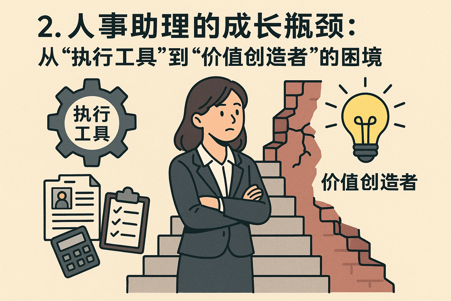 2. 人事助理的成长瓶颈：从“执行工具”到“价值创造者”的困境