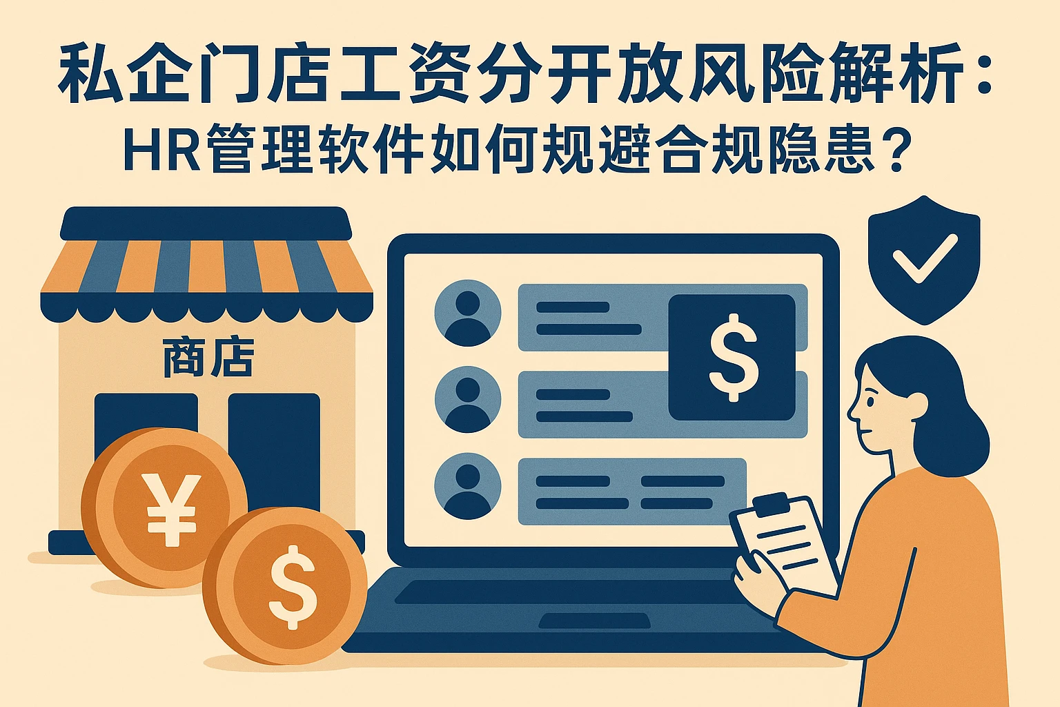 私企门店工资分开发放风险解析：HR管理软件如何规避合规隐患？