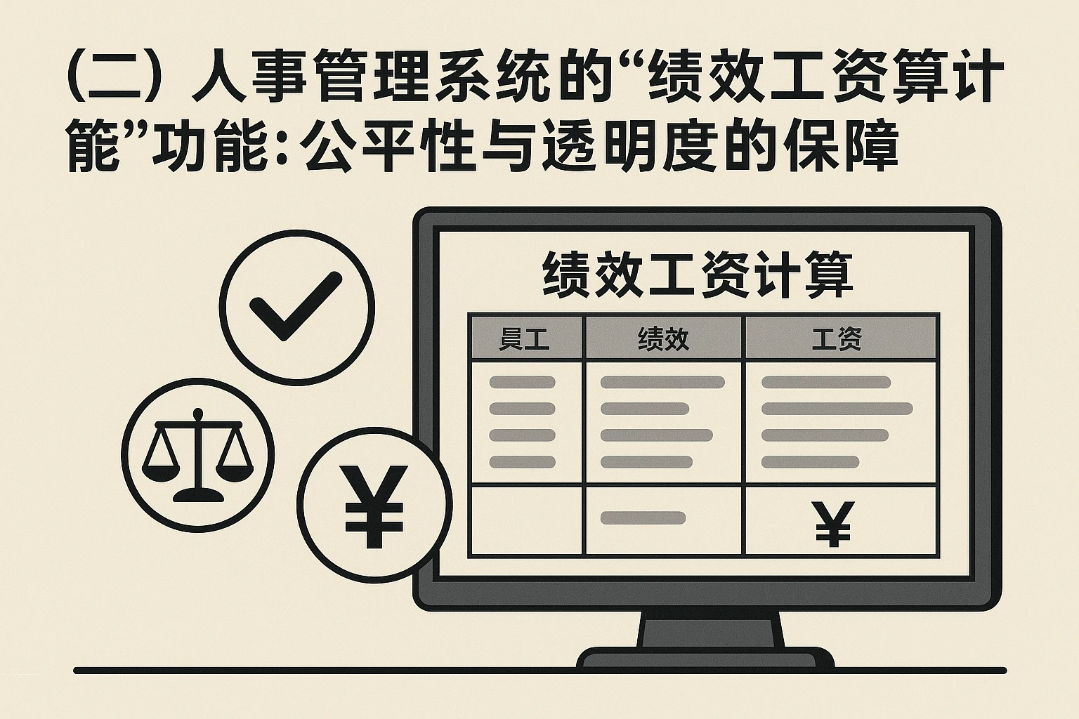 （二）人事管理系统的“绩效工资计算”功能：公平性与透明度的保障