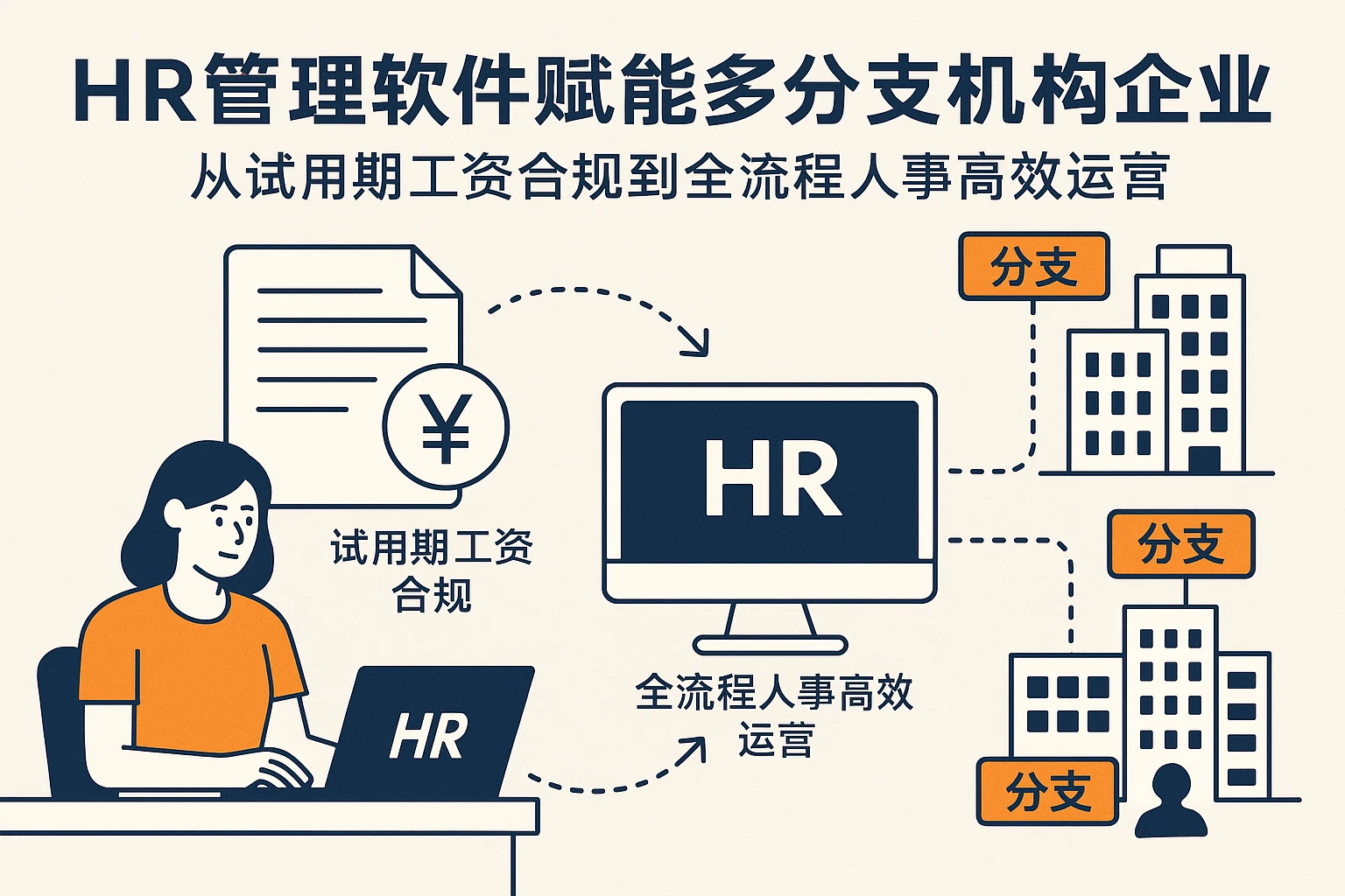 HR管理软件赋能多分支机构企业：从试用期工资合规到全流程人事高效运营