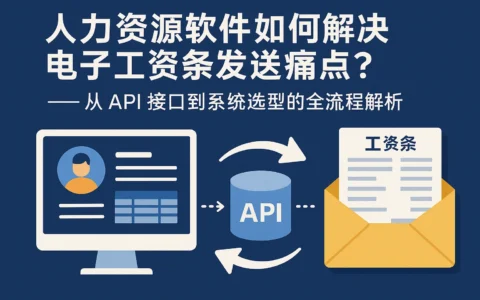 人力资源软件如何解决电子工资条发送痛点？——从API接口到系统选型的全流程解析
