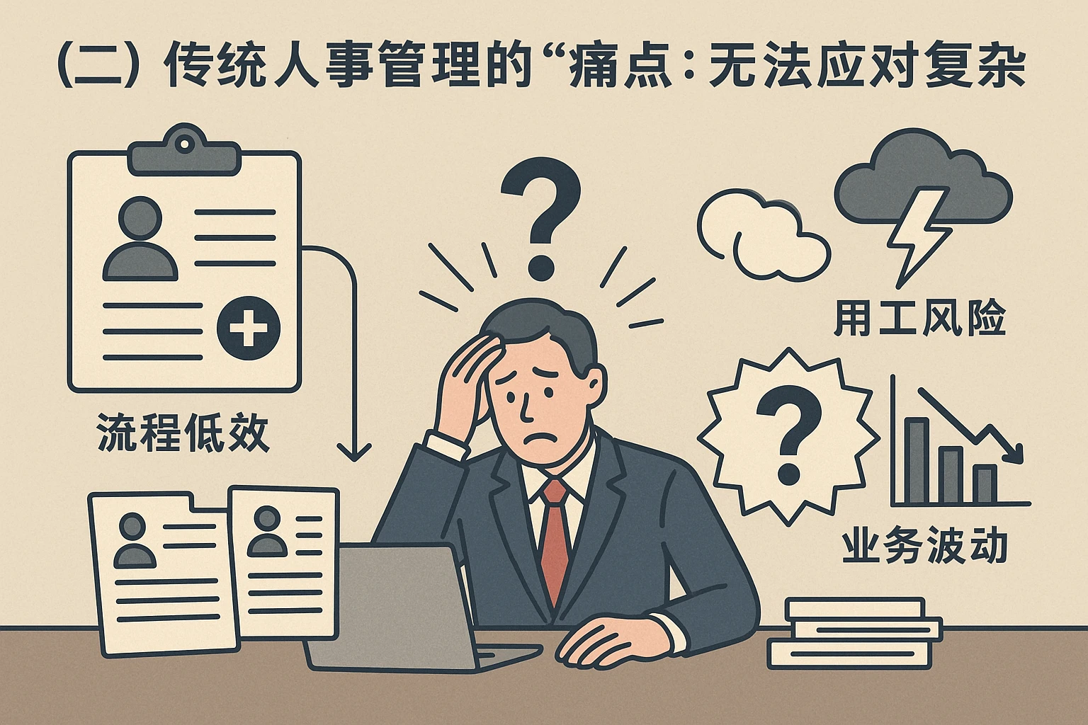（二）传统人事管理的“痛点”：无法应对复杂风险