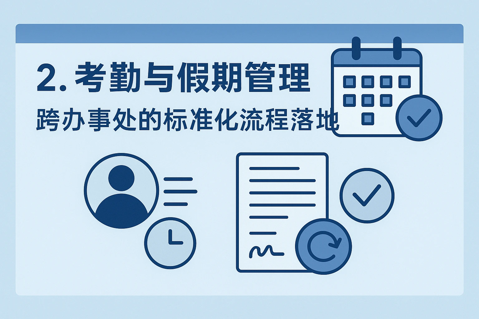 2. 考勤与假期管理：跨办事处的标准化流程落地
