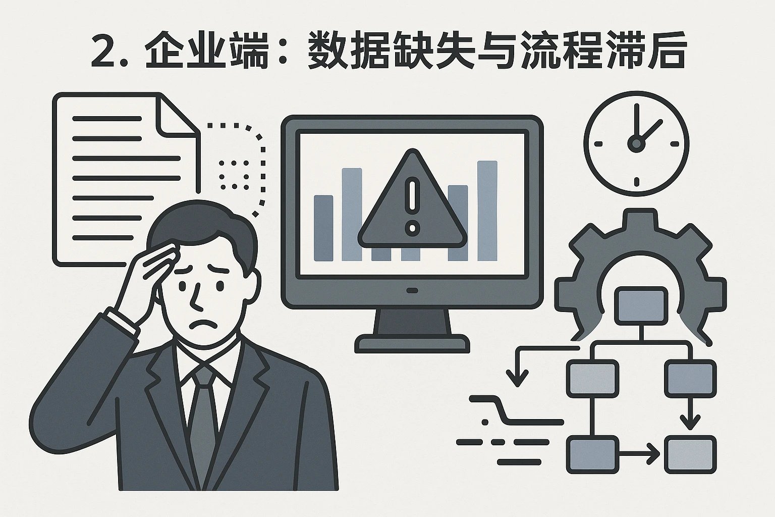 2. 企业端：数据缺失与流程滞后