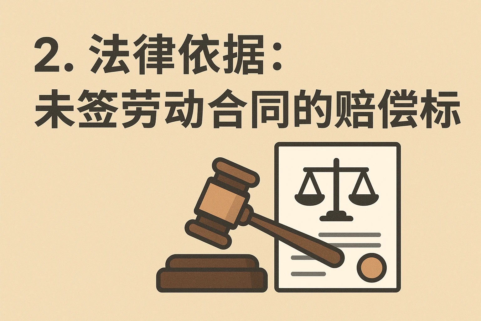 2. 法律依据：未签劳动合同的赔偿标准