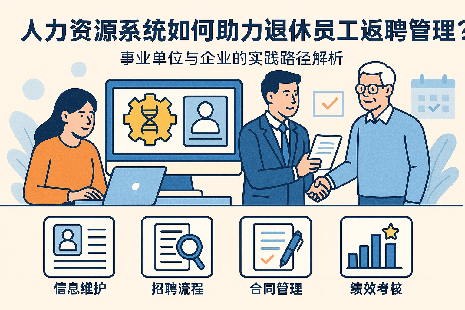 人力资源系统如何助力退休员工返聘管理？事业单位与企业的实践路径解析
