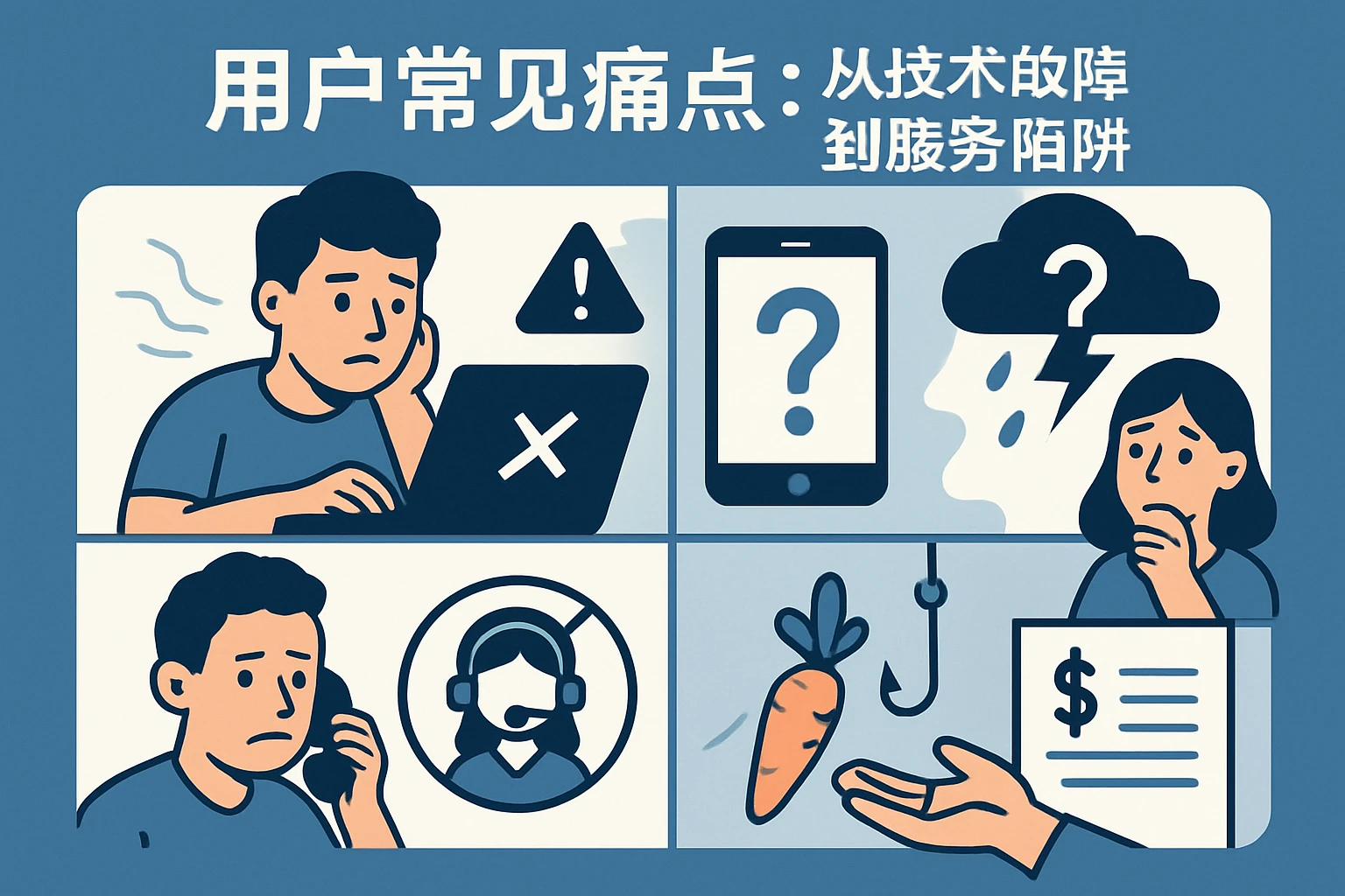 2. 用户常见痛点：从技术故障到服务陷阱