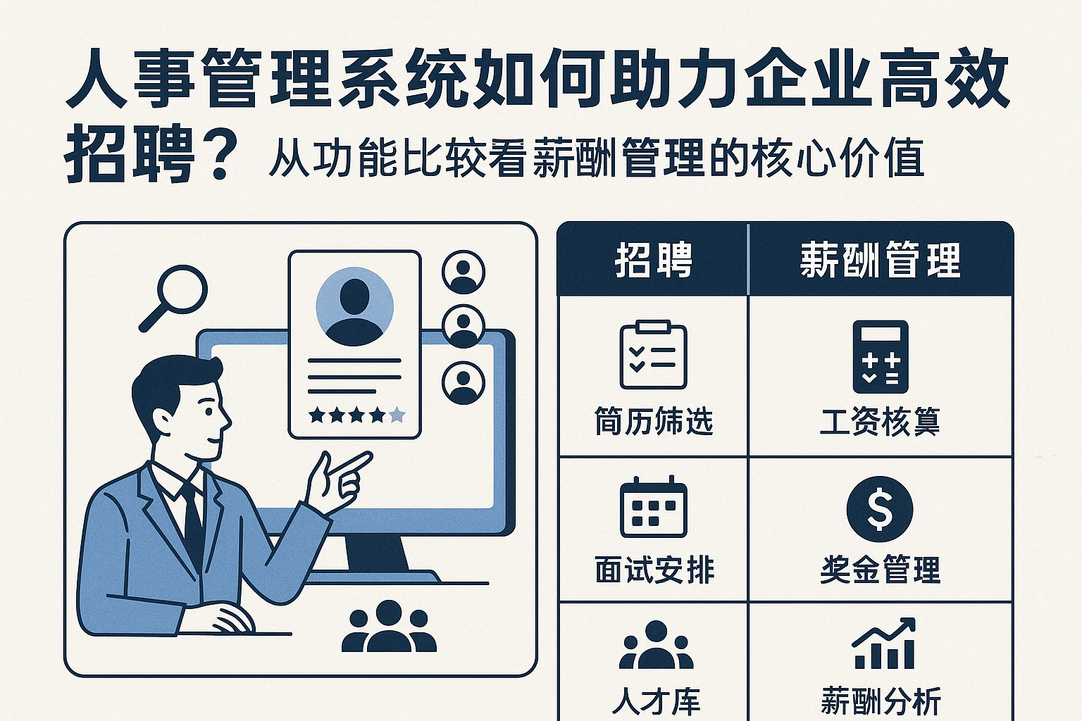 人事管理系统如何助力企业高效招聘？从功能比较看薪酬管理的核心价值