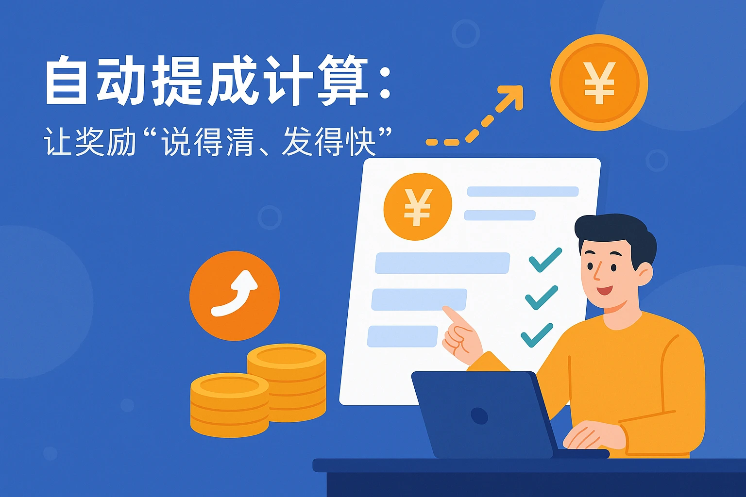 2. 自动提成计算：让奖励“说得清、发得快”