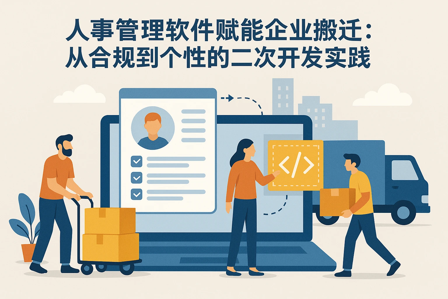 人事管理软件赋能企业搬迁：从合规到个性化的二次开发实践