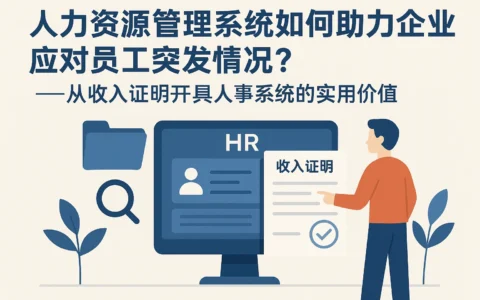 人力资源管理系统如何助力企业应对员工突发情况?——从收入证明开具看人事系统的实用价值