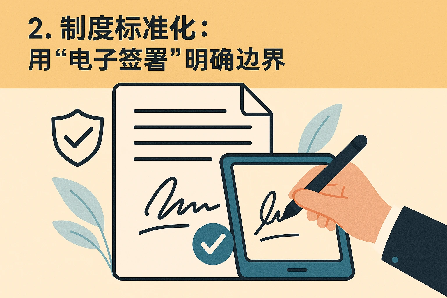 2. 制度标准化：用“电子签署”明确边界