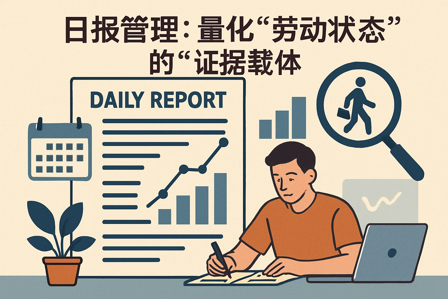 2. 日报管理：量化“劳动状态”的“证据载体”