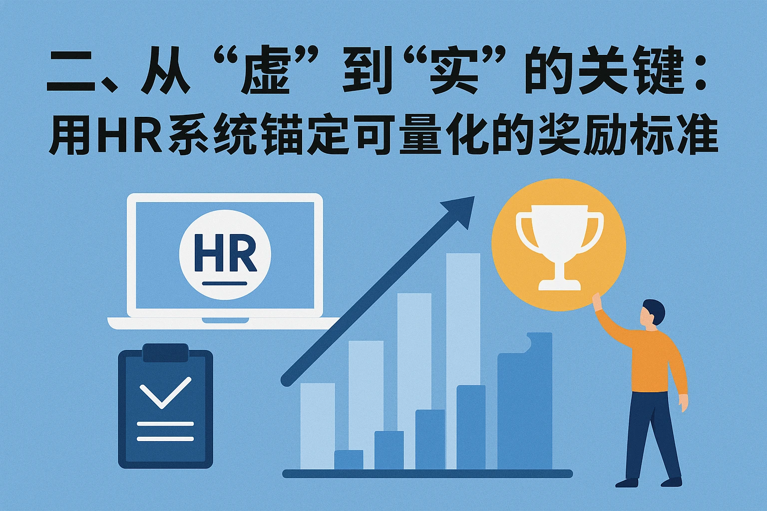 二、从“虚”到“实”的关键：用HR系统锚定可量化的奖励标准