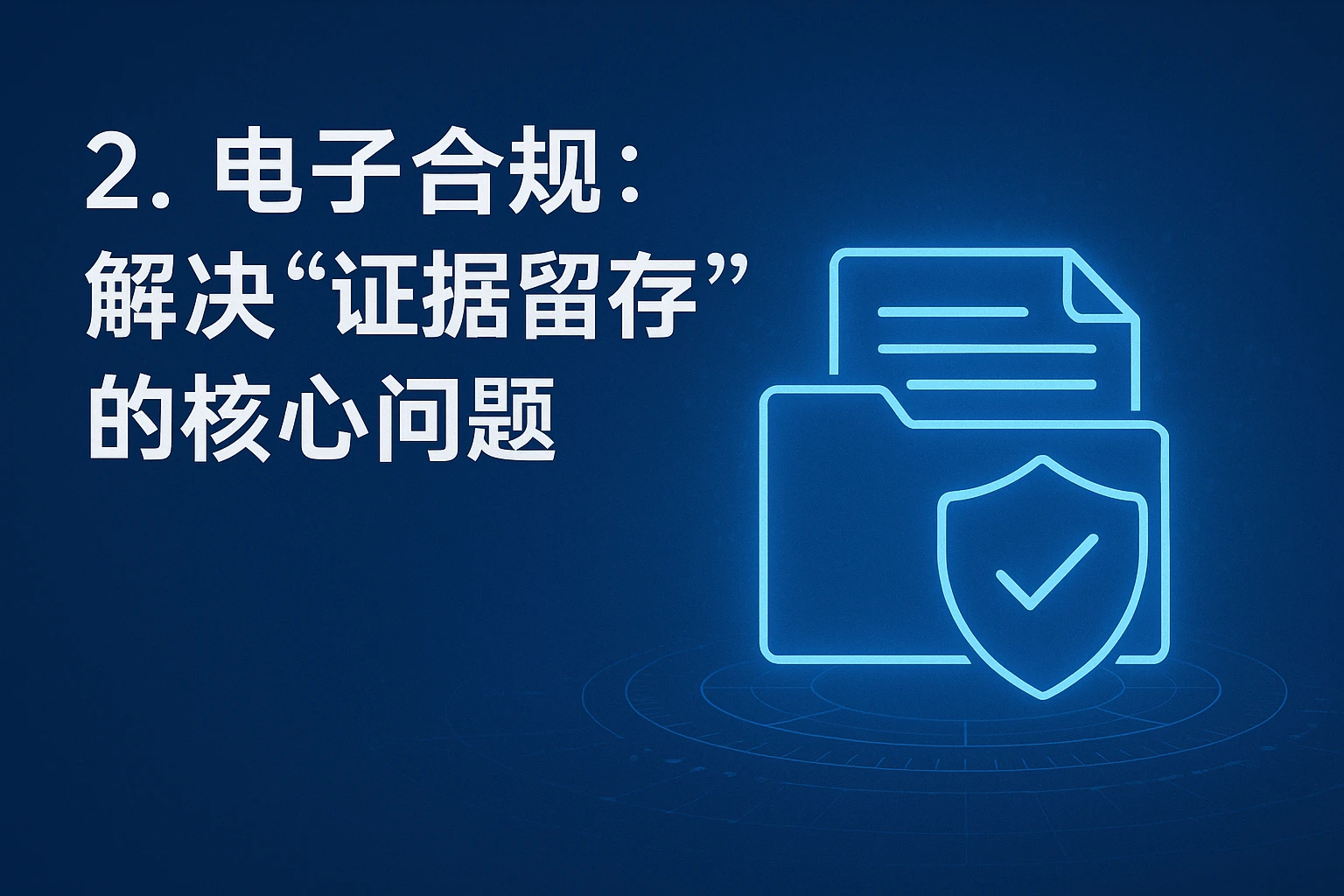 2. 电子合规：解决“证据留存”的核心问题