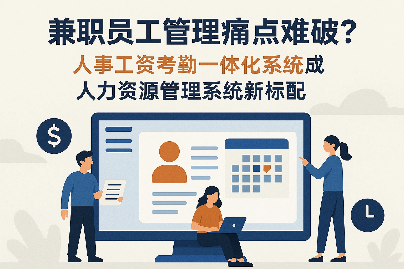 兼职员工管理痛点难破？人事工资考勤一体化系统成人力资源管理系统新标配