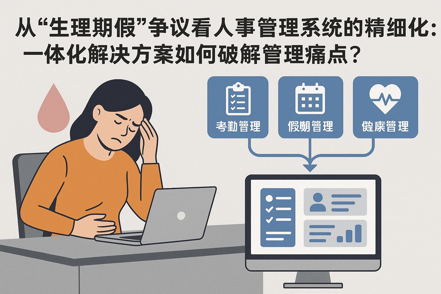 从“生理期假”争议看人事管理系统的精细化：一体化解决方案如何破解管理痛点？