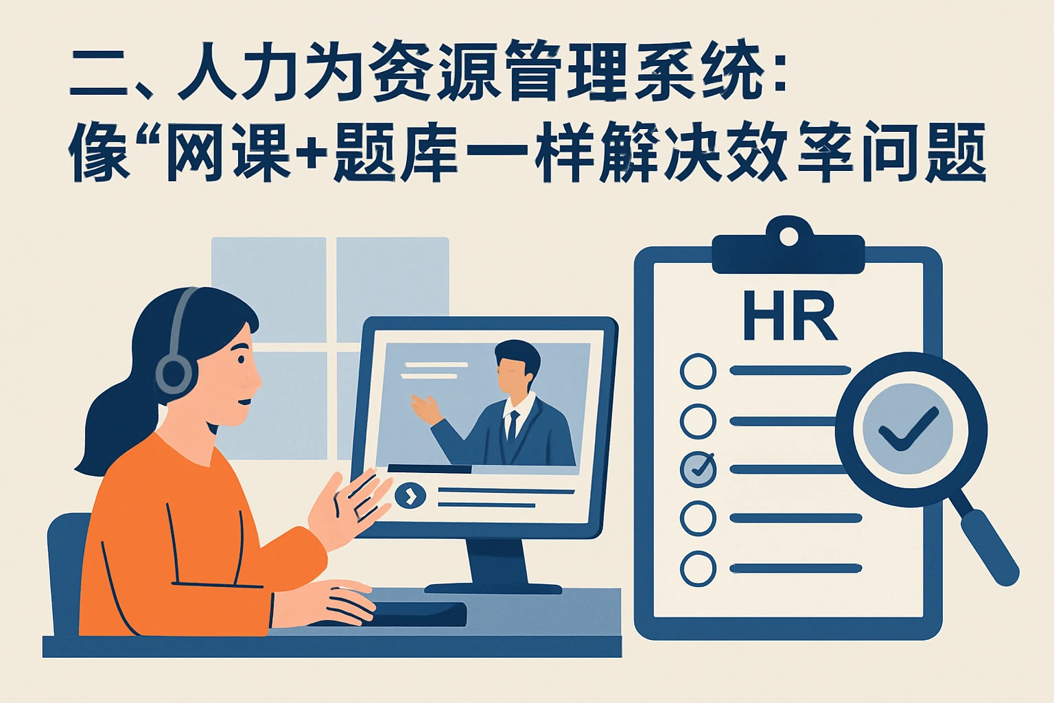二、人力资源管理系统：像“网课+题库”一样解决效率问题